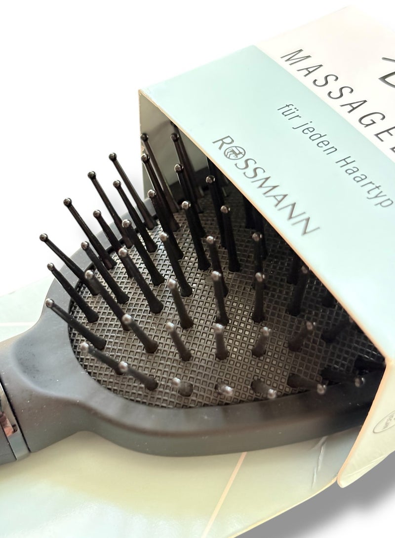ROSSMANN German Brand, Massage Brush "Arizona" – Pneumatic Brush for Gentle Detangling and Scalp Massage Paddle hair brush, Hair Styling Brush. - Image 4